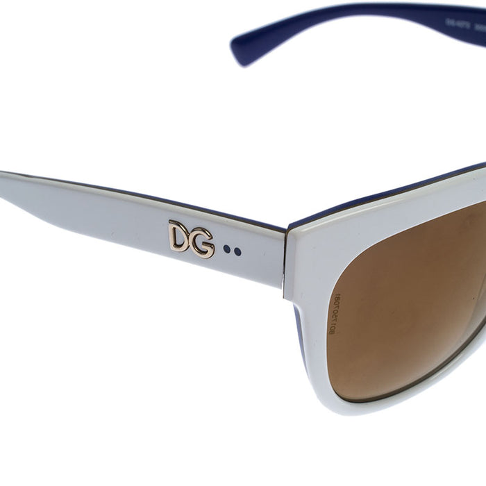 Dolce and Gabbana DG 4272 3005-F9 - Top Blanc-Or-Bleu de Dolce and Gabbana pour Femme - Lunettes de soleil 53-20-140 mm