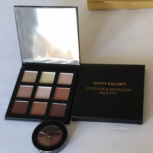 CITY COLOR Contour & Highlight Palette, 9 colors