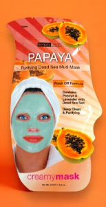 BEAUTY TREATS Masque purifiant à la boue de la Mer Morte à la papaye - Boîte de présentation 24 pièces 