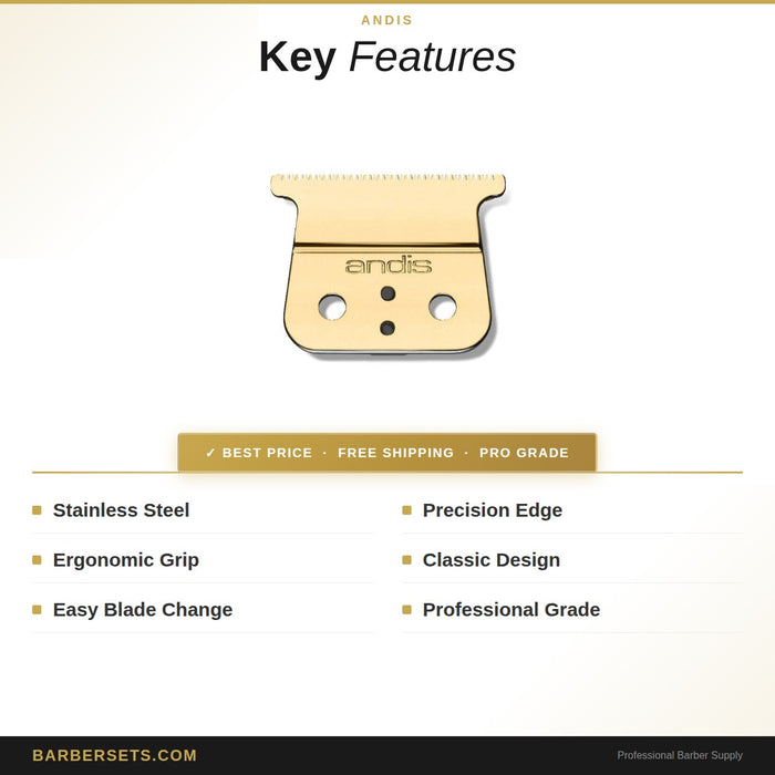 ANDIS Gold Shallow-Tooth T-Blade
