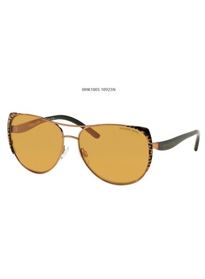 Michael Kors MK 1005 10925N Sadie I - Copper Black Leopard-Black-Orange Flash by Michael Kors for Women - 59-15-135 mm Sunglasses