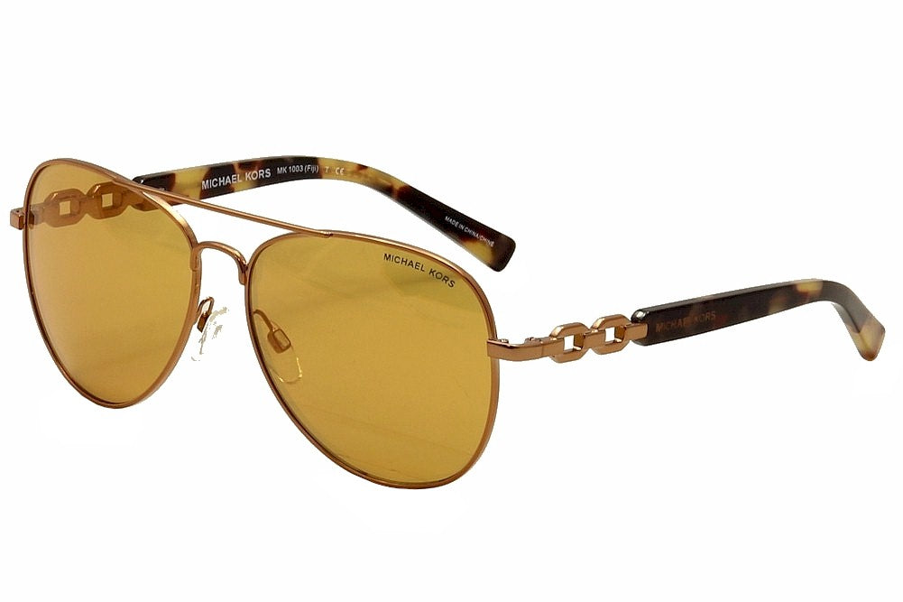 Michael Kors MK 1003 10242T Fiji - Gold Polarized by Michael Kors for Women - 58-14-135 mm Sunglasses