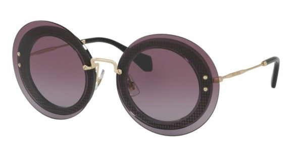 Miu Miu MU 10R U6B-5F1 - Black-Grey Violet by Miu Miu for Women - 64-17-140 mm Sunglasses