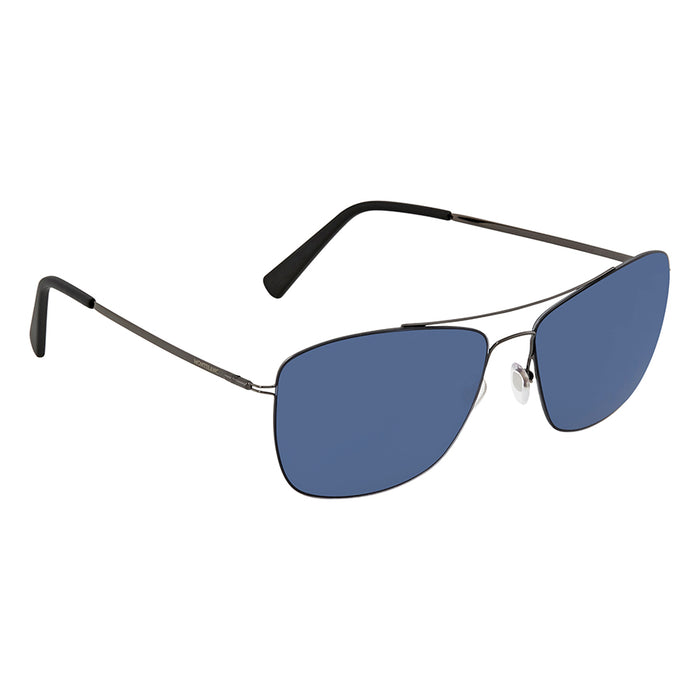 Mont Blanc MB594S 08V - Shiny Gumetal-Blue by Mont Blanc for Men - 59-15-145 mm Sunglasses