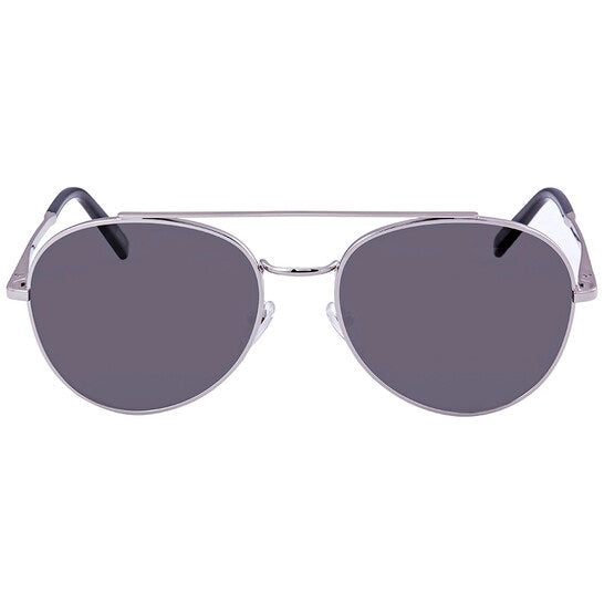 Mont Blanc MB605S 16D - Shiny Palladium-Smoke Polarized by Mont Blanc for Men - 56-18-145 mm Sunglasses