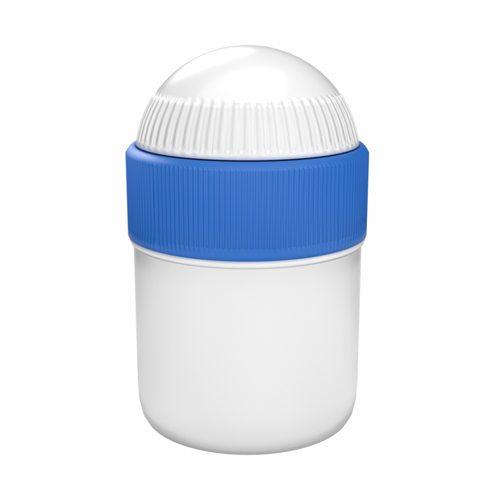 SAMIX 50 mL Compounding Jar, White with Blue Lid, Pack of 10