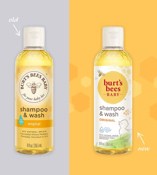 Shampoing et nettoyant pour bébé Baby Bee Original de Burts Bees pour enfants - Shampoing et nettoyant pour le corps 12 oz - Paquet de 6