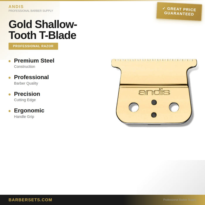 ANDIS Gold Shallow-Tooth T-Blade