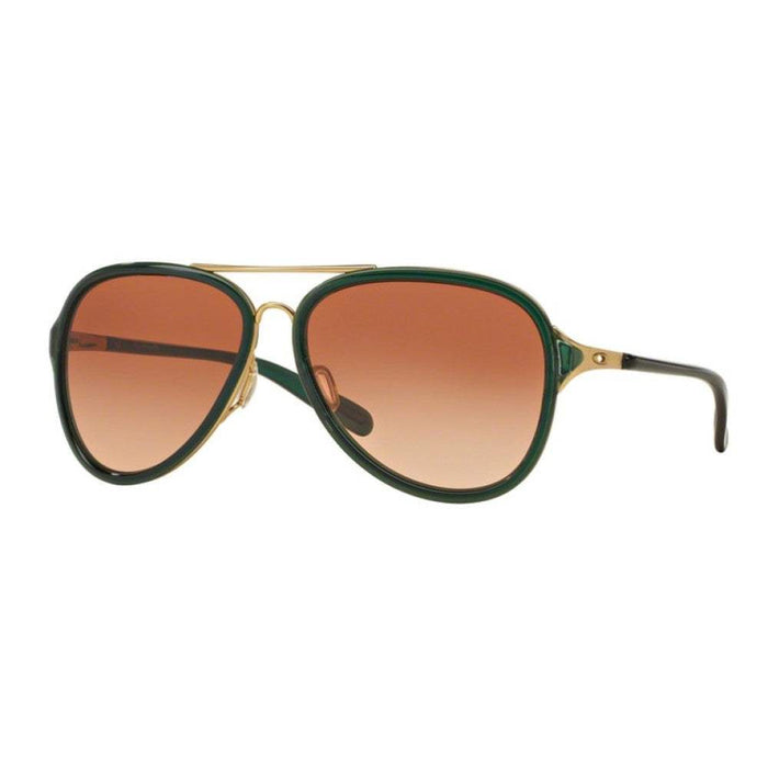 Oakley Kickback OO4102-11 - Satin Gold Green- Vr50 Brown Gradient by Oakley for Women - 58-14-137 mm Sunglasses