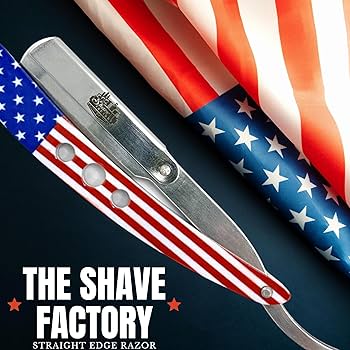 Shaving Factory Metal St Razor USA Flag