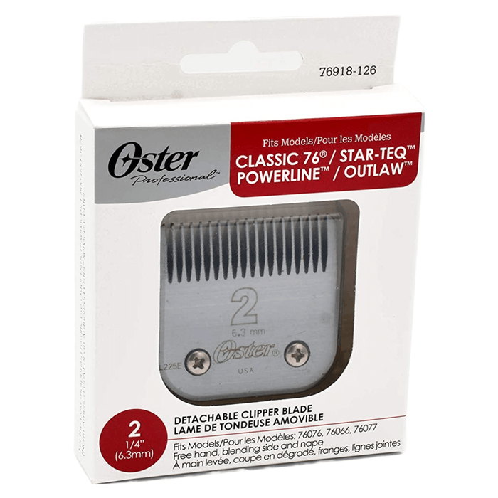 Cuchilla de repuesto profesional Oster para Classic 76 / Star-Teq / Powerline / Outlaw Tamaño 2 (1/4" 6,3 mm) #76918-126