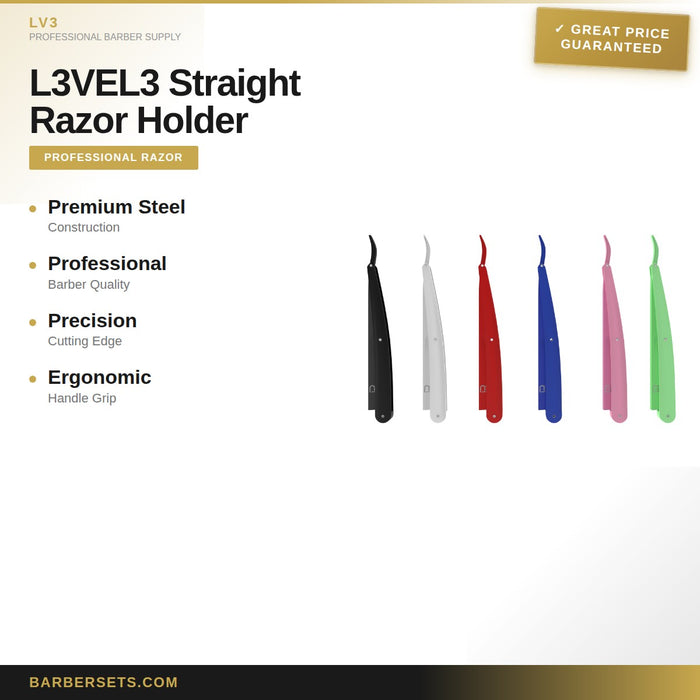 LV3 L3VEL3 Straight Razor Holder Yellow Yellow