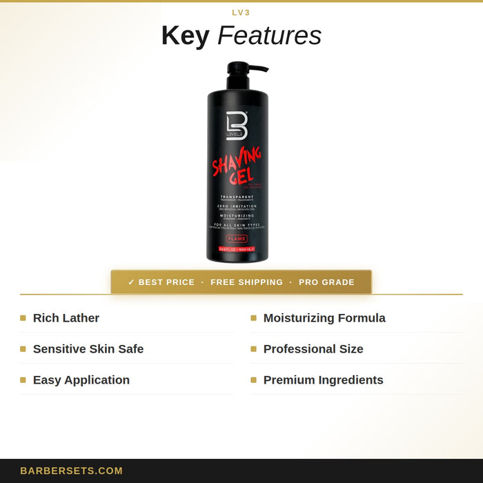 LV3 L3VEL3 Transparent Shaving Gel 1000ml