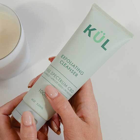 Exfoliating Cleanser Full Spectrum 100mg CBD by Kul CBD for Unisex - 4 oz Cleanser