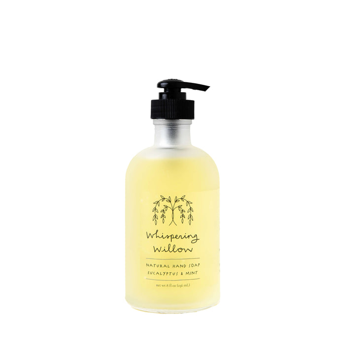 Eucalyptus & Mint Natural Hand Soap in a Glass Bottle