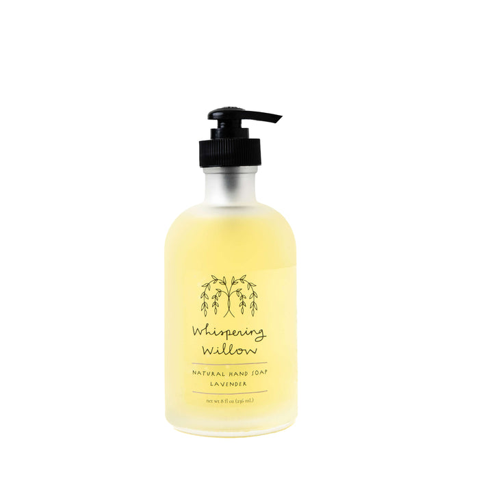 Lavender Natural Hand Soap in a Glass Bottle