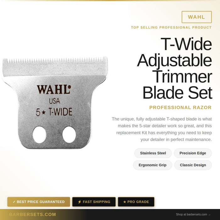 WAHL T-Wide Adjustable Trimmer Blade Set