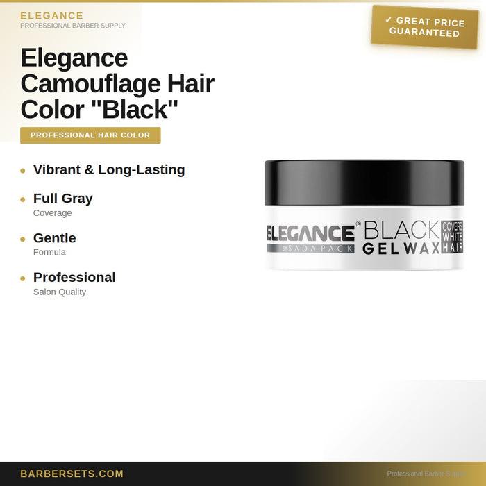 Elegance Camouflage Hair Color "Black" 120ml