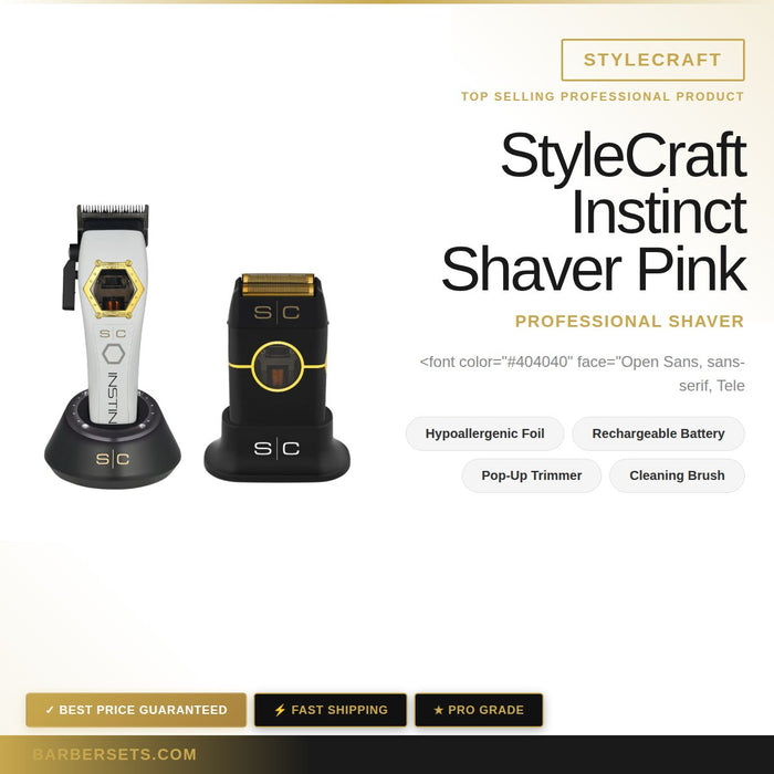 StyleCraft Instinct Shaver Pink
