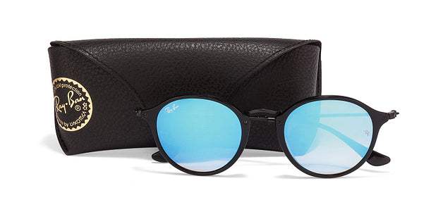 Ray Ban RB 2447 901-40 - Black-Blue Gradient Flash by Ray Ban for Unisex - 49-21-145 mm Sunglasses