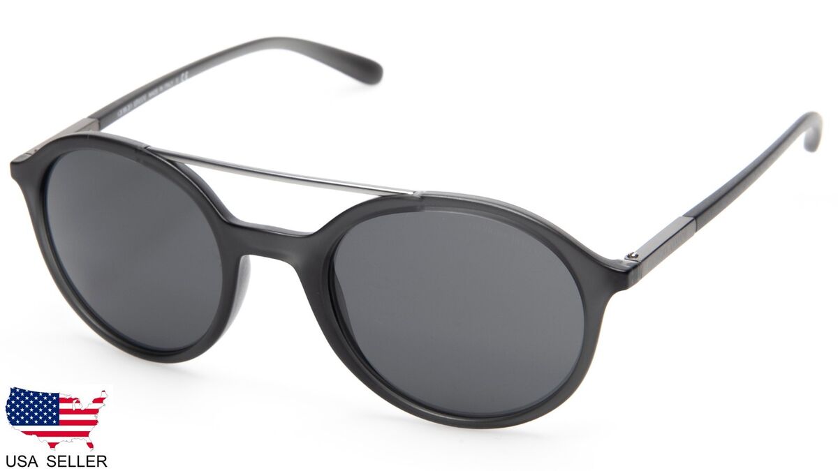 Giorgio Armani AR 8077 5483-87 - Matte Transparent Grey-Grey by Giorgio Armani for Men - 50-21-140 mm Sunglasses