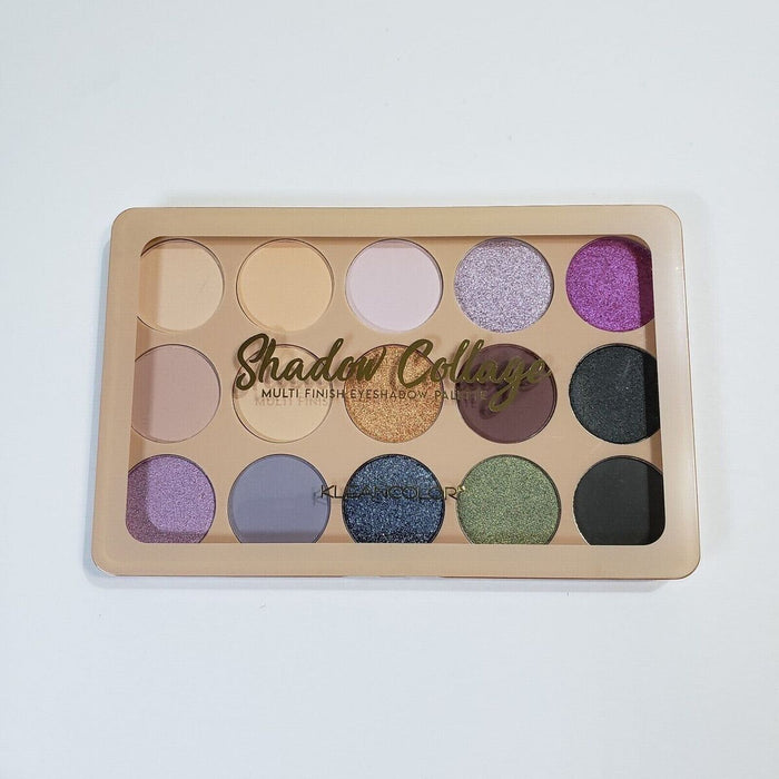 KLEANCOLOR Shadow Collage Paleta de sombras de ojos con múltiples acabados FUSION Display Set, 12 piezas