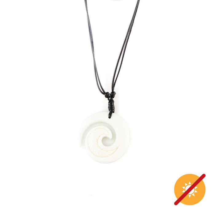 Color-Changing Necklace - Swirl - White to Blue by DelSol for Women - 1 Pc Necklace