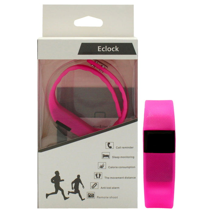 EK-H6 Health Sports Pink Silicone Bracelet by Eclock for Unisex - 1 Pc Bracelet