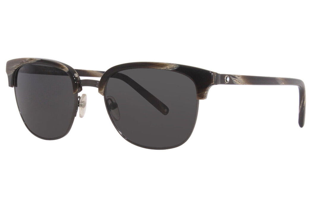 Mont Blanc MB515S 50A - Dark Brown-Smoke by Mont Blanc for Men - 53-19-145 mm Sunglasses