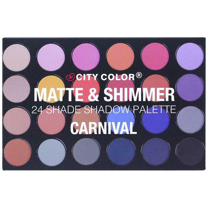 CITY COLOR Matte & Shimmer 24 Shade Shadow Palette - Carnival