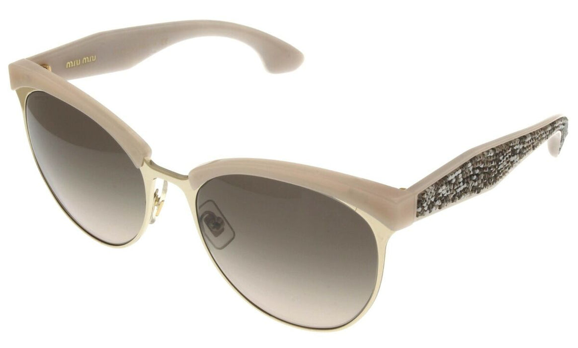 Miu Miu MU 54Q UBC-3D0 - Ivory-Brown by Miu Miu for Women - 56-18-145 mm Sunglasses