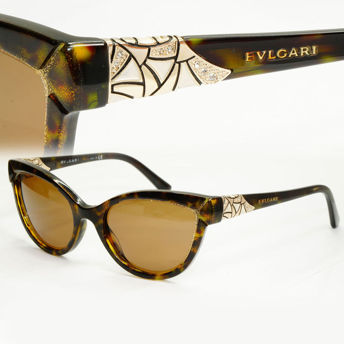 Bvlgari BV8156B 5353-13 - Havana Glitter Gold-Brown by Bvlgari for Women - 54-20-140 mm Sunglasses