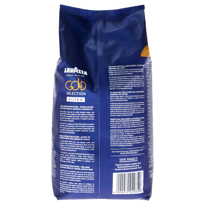 Gold Selection Filtro Light Roast Coffee Beans by Lavazza for Unisex - 35.2 oz Coffee