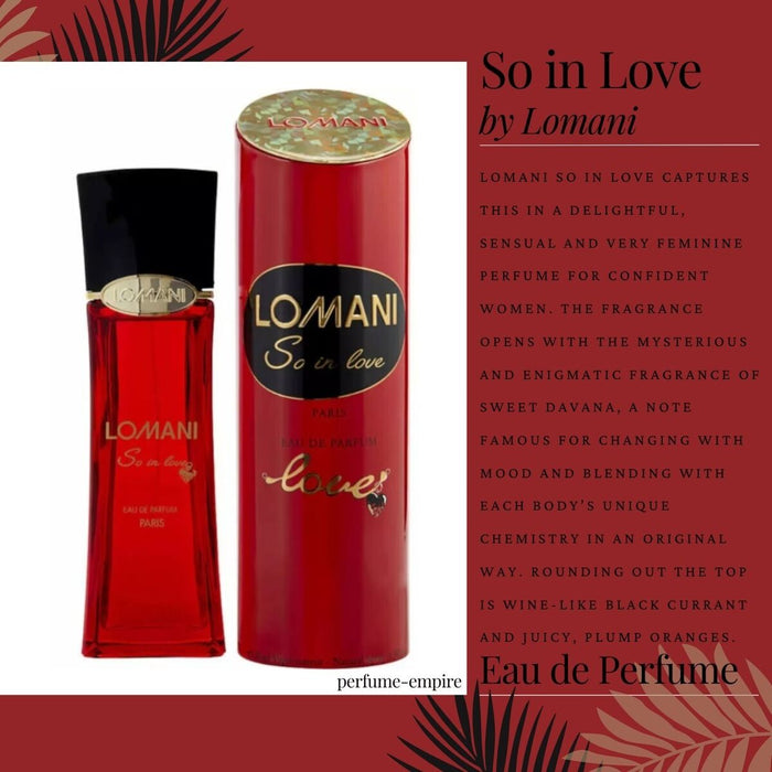 Lomani So In Love by Lomani for Women - 3.3 oz EDP Spray