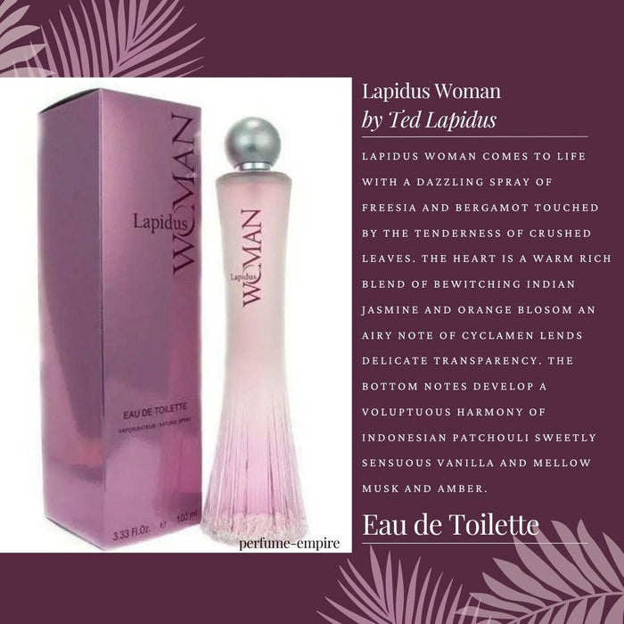 Lapidus de Ted Lapidus para mujeres - Spray EDT de 3,4 oz
