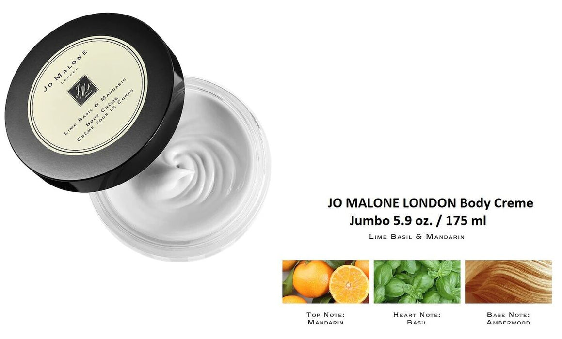 Crème pour le corps citron vert, basilic et mandarine de Jo Malone pour unisexe - Crème pour le corps 5,9 oz