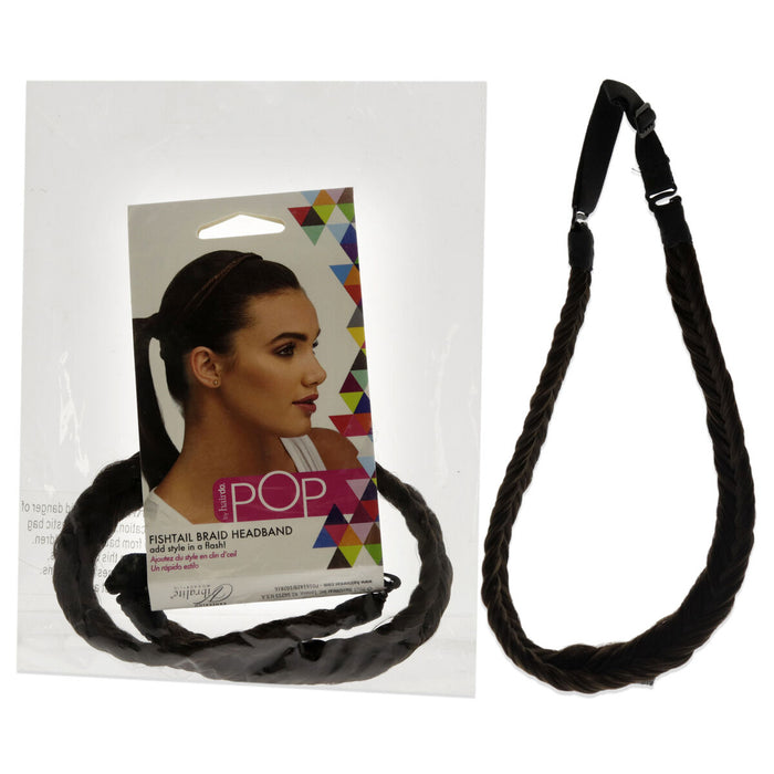 Pop Fishtail Braid Headband - R6 Dark Chocolate by Hairdo for Women - 1 Pc Hair Band