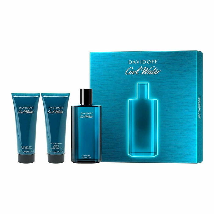 Cool Water by Davidoff for Men - 3 Pc Gift Set 4.2oz EDT Spray, 2.5oz Shower Gel, 2.5oz After Shave Balm