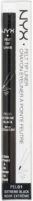 Delineador con punta de fieltro NYX - Negro extremo