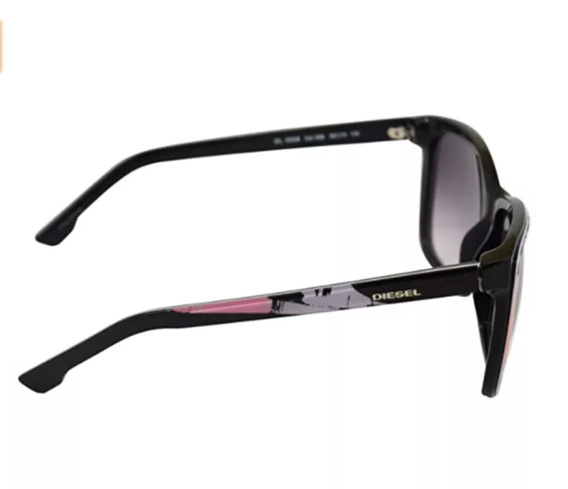 Diesel DL0008 Acetate 05B Black White Pink Smoke by Diesel for Women - 58-15-135 mm Sunglasses