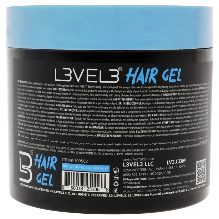 L3VEL3 Hair Styling Gel 16.9 oz