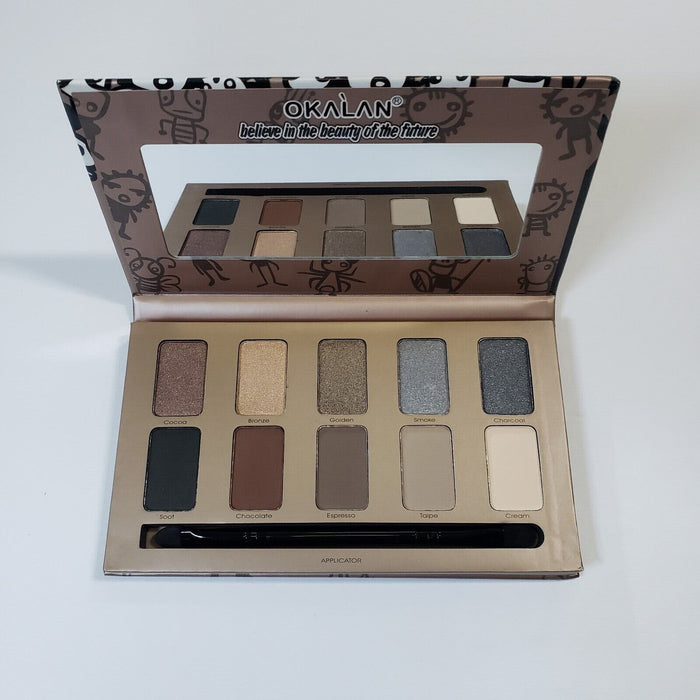 OKALAN 10 Shade Natural Eyeshadow Palette - A