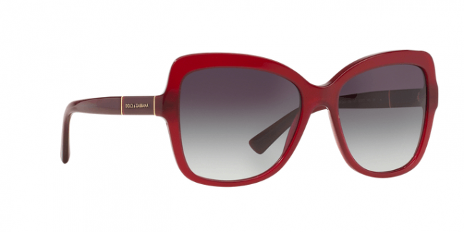 Dolce and Gabbana DG 4244 2681-8G - Opale Rouge-Gris Dégradé de Dolce and Gabbana pour Femme - 57-17-140 mm Lunettes de soleil