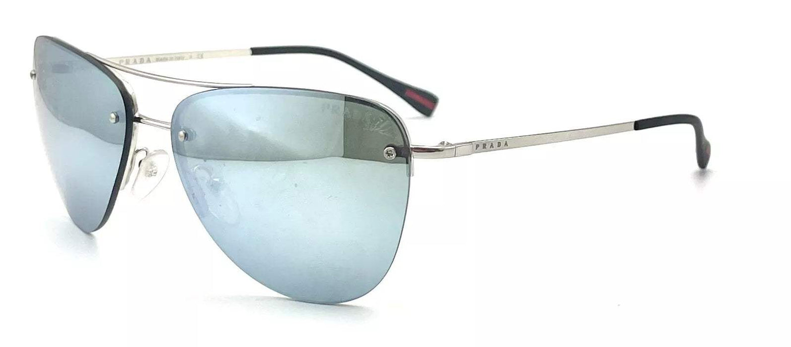 Prada SPS 53R 1BC-5K2 - Argent-Vert Argent par Prada pour Femme - Lunettes de soleil 57-14-135 mm