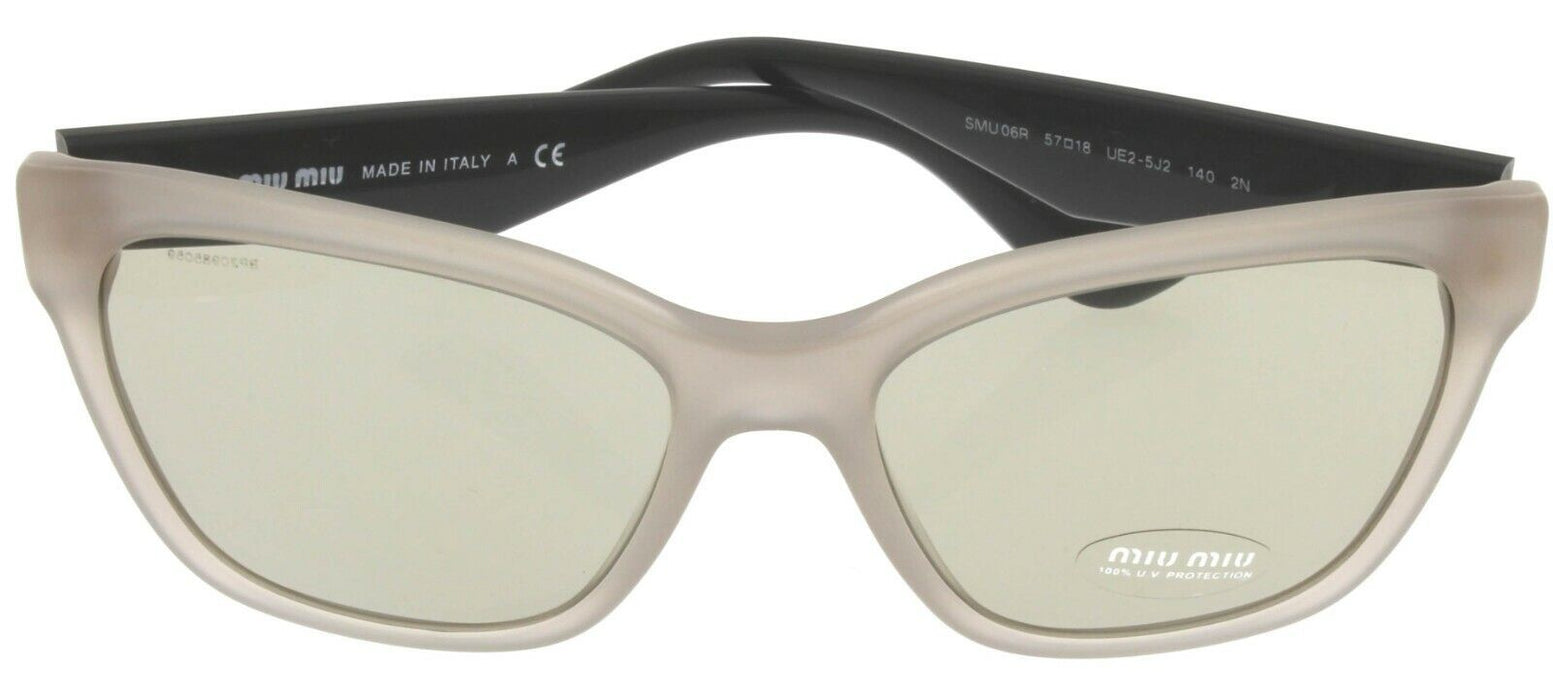 Miu Miu MU 06R UE2-5J2 - Black Opal Argil-Light Brown by Miu Miu for Women - 57-18-140 mm Sunglasses