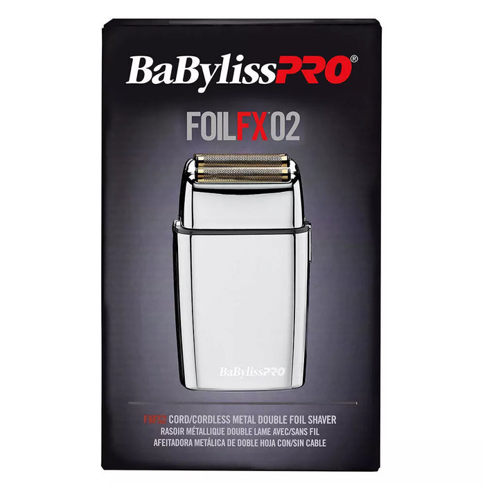 BaBylissPRO FOILFX02 Rasoir double grille en métal sans fil 