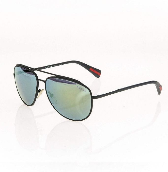 Prada SPS 55Q TIG-4J2 - Gris Caoutchouc-Emeraude Iridium par Prada pour Homme - 62-14-140 mm Lunettes de soleil