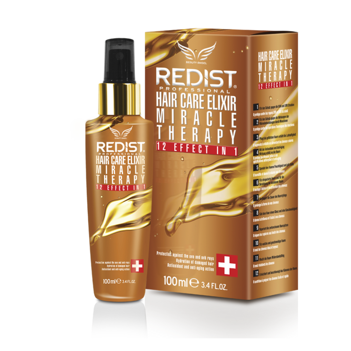 REDIST Hair Care Elixir Miracle Therapy 12 Effet en 1 Spray d'huile de croissance des cheveux 100 ml (3,4 Fl.oz)