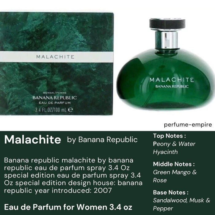 Banana Republic Malachite de Banana Republic para mujeres - Spray EDP de 3,4 oz