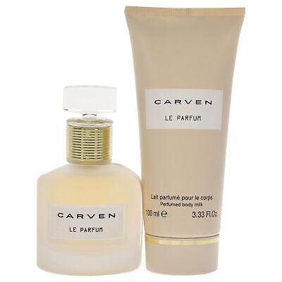 Le Parfum de Carven pour femme - Coffret 2 pièces Spray EDP 1,66 oz, Lait corporel parfumé 3,33 oz